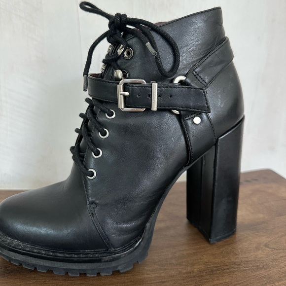 BCBG Lace Up Heel Ankle Boots - Picture 4 of 10